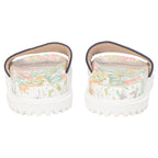 Dior D-Constellation Embroidered Dway 10mm Slides in Multicolor Canvas