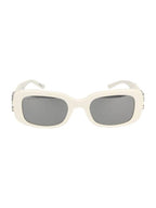 Balenciaga Eyewear Rectangle Acetate Sunglasses White