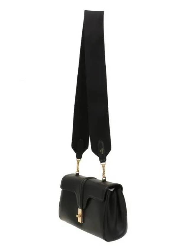 CELINE Teen Soft 16 Smooth Calfskin Cross Bag Black