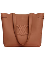 CELINE Cabas Anais Small Grain Calfskin Tote Bag Tan