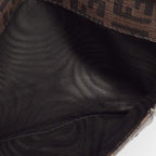 Fendi Dark Brown Zuchinno Coated Canvas Forever Flap Continental Wallet