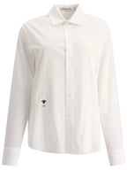 CD Embroidered Cotton Shirt White Dior