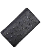 Bottega Veneta Bottega Veneta Black Ostrich Long Wallet