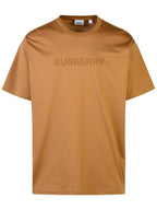 Burberry Logo Print Organnic Cotton Short Sleeve T-Shirt Brown