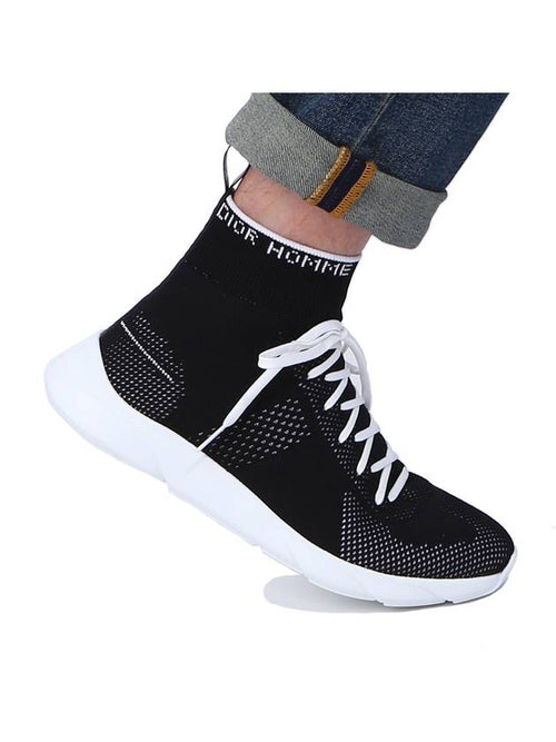 B21 Socks Knit High Top Sneakers Black Dior