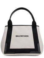 Balenciaga Cabas Logo Canvas Small Tote Bag Black