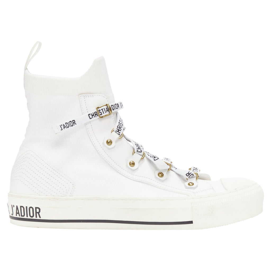 Christian Dior Walk'N'Dior sock knit logo lace high top sneakers
