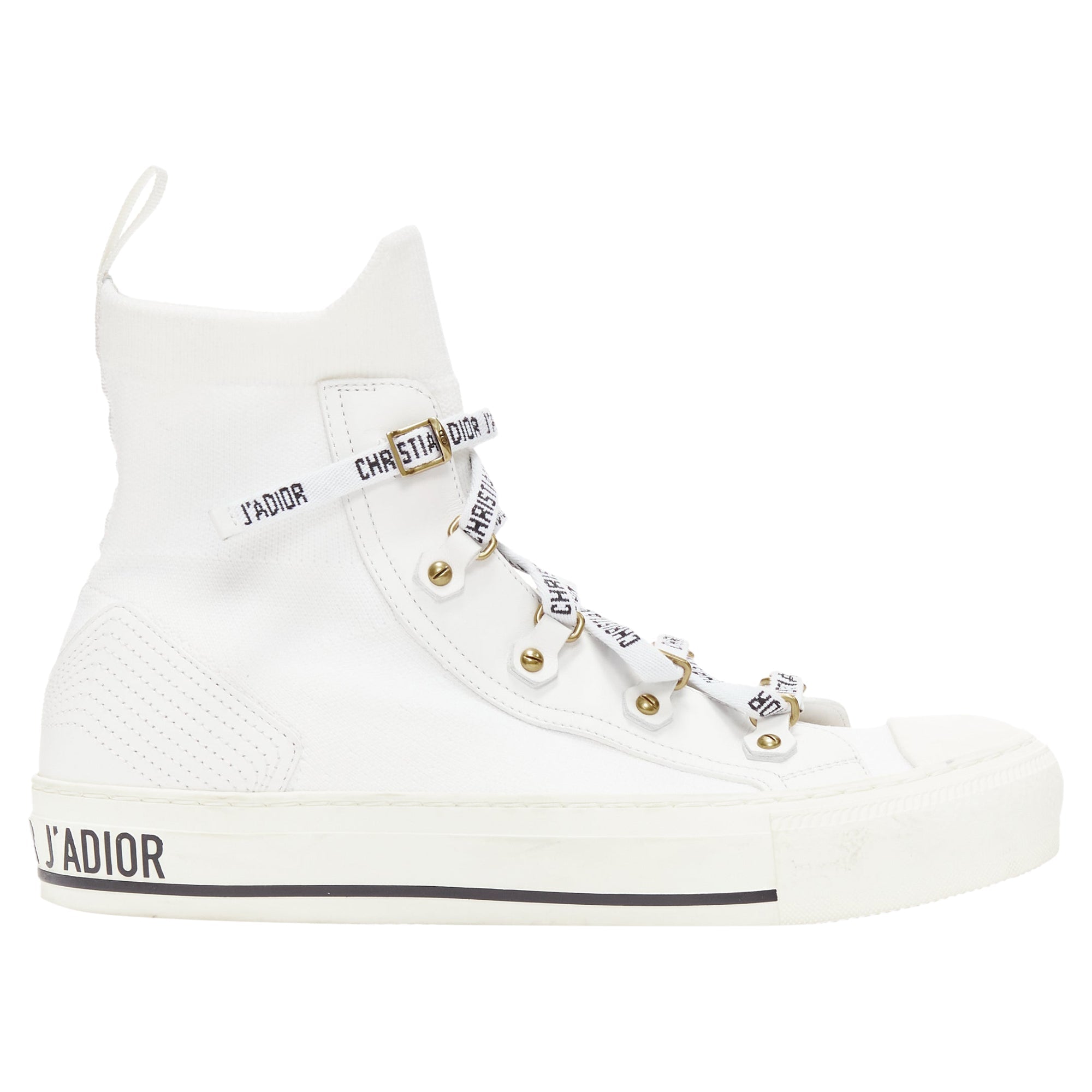Christian Dior Walk'N'Dior sock knit logo lace high top sneakers