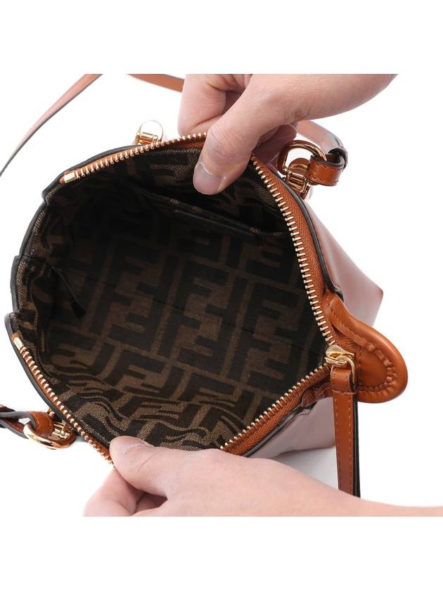 Fendi By The Way Small Leather Tote Bag Brown