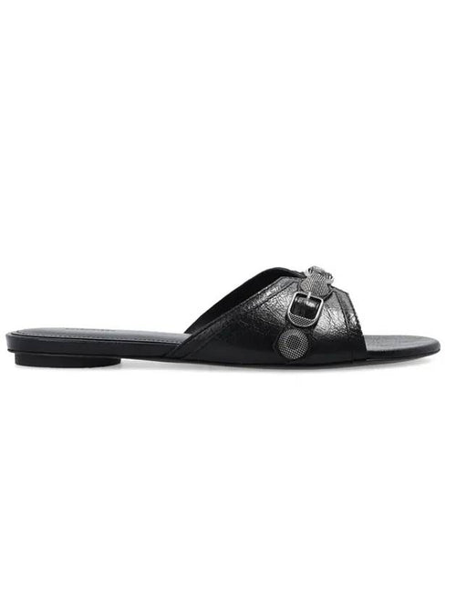 Balenciaga Cagole Flat Slipper Black