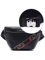 Fendi Logo Leather Belt Bag Black