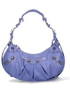 Balenciaga Le Cagole Small Leather Shoulder Bag Purple