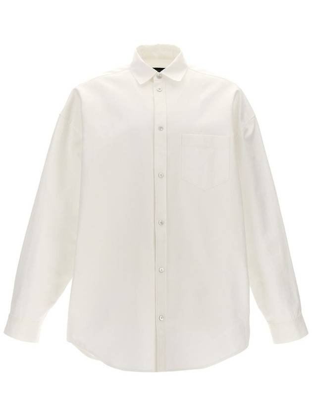 Balenciaga Outerwear Large Fit Shirt White