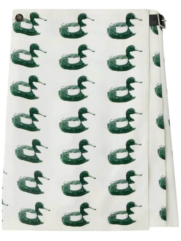 Burberry Duck Print Buckle Closure Kilt 8077276