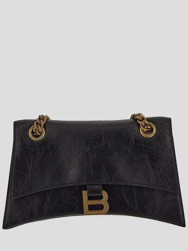 Balenciaga Crush Chain Strap Small Shoulder Bag Black