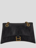 Balenciaga Crush Chain Strap Small Shoulder Bag Black