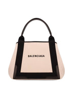 Balenciaga Cabas Logo Canvas Small Tote Bag Black