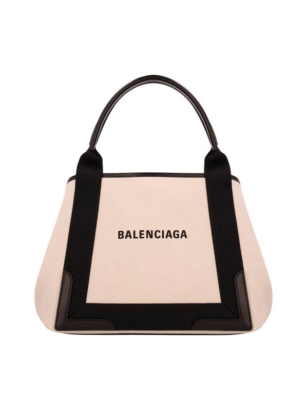 Balenciaga Cabas Logo Canvas Small Tote Bag Black