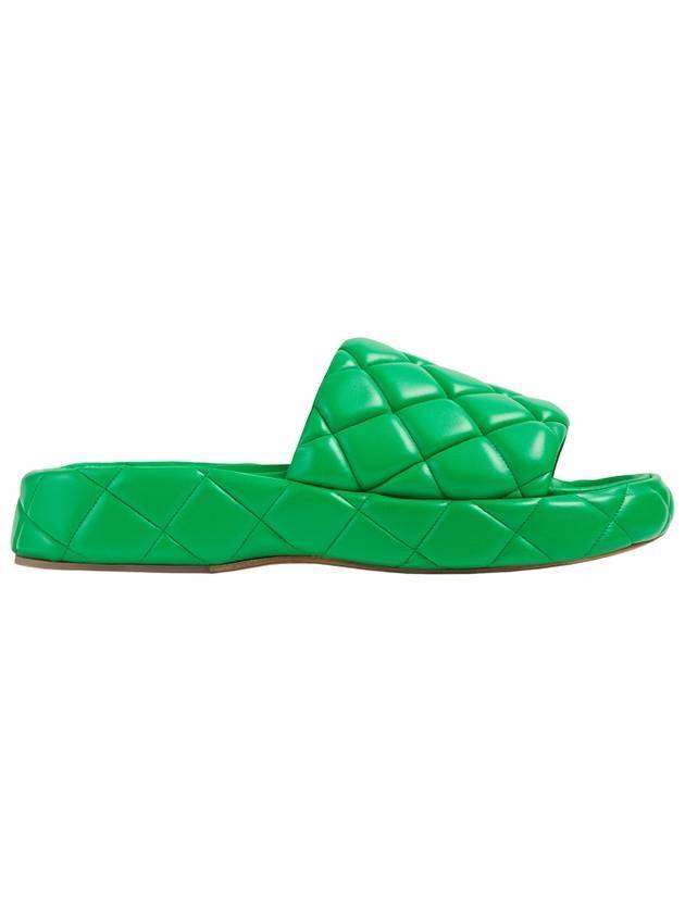 Bottega Veneta Quilted Leather Slippers Green