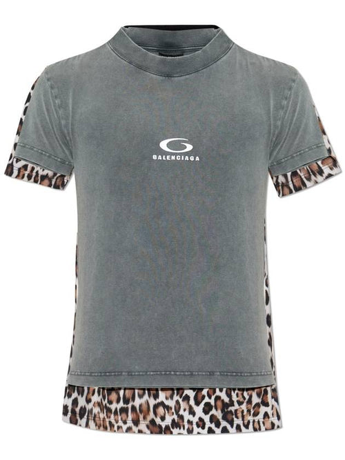 Balenciaga Balenciaga T-shirt Made Of Combined Materials, Unisex, Grey