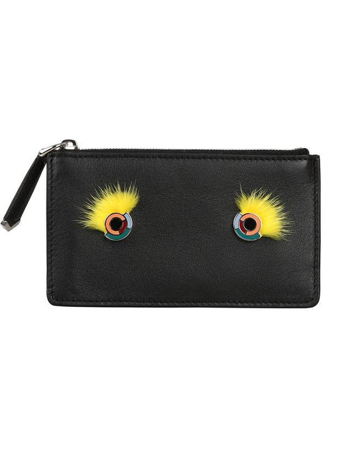 Fendi Women's Monster Card Wallet Black
