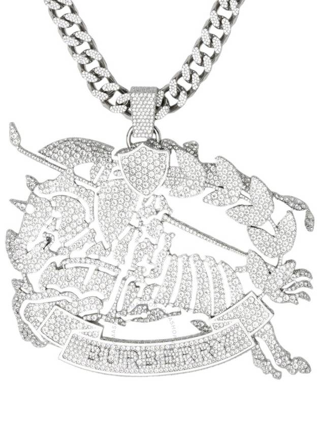 Burberry Burberry EKD Palladium Plated Crystal Necklace