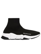 Balenciaga Speed Trainer  High Top Sneakers Black White