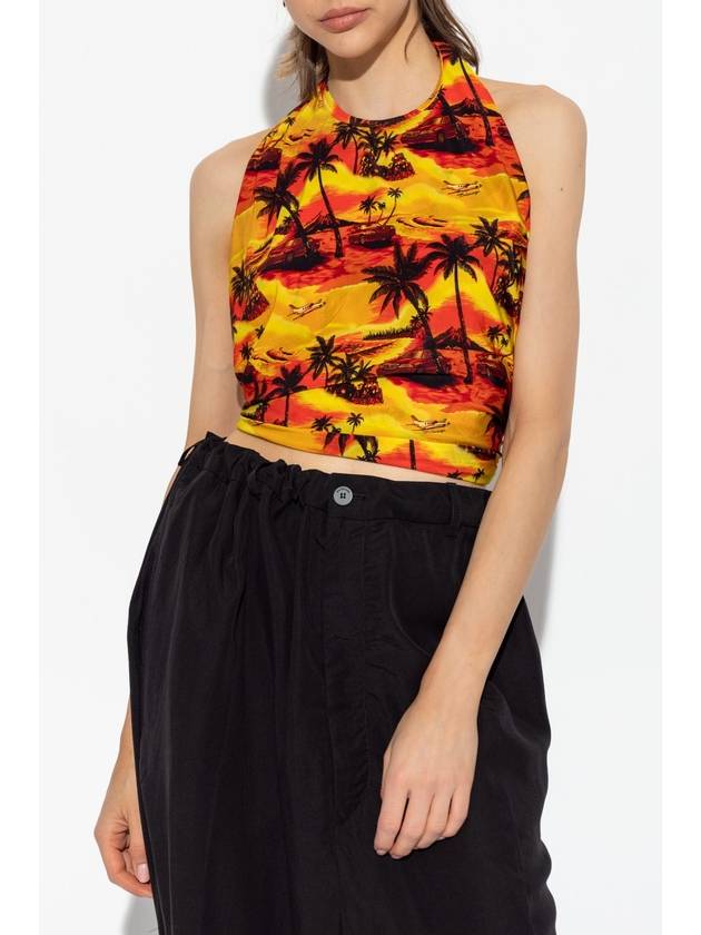 Balenciaga Balenciaga Top With Print, Women's, Orange