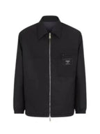 Fendi Nylon Reversible Zip-Up Jacket Black