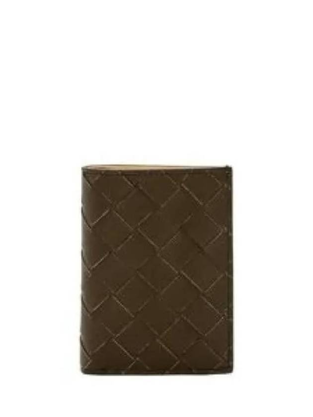 Bottega Veneta Intrecciato Leather Card Wallet Brown