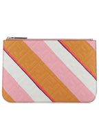 Fendi FF Logo Embossed Clutch Bag
