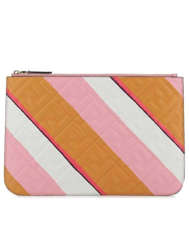 Fendi FF Logo Embossed Clutch Bag