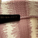 DIOR Bayadere Stripe Large Book Tote D-Stripes Embroidery Pink