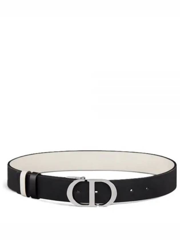 30 Montaigne Reversible Belt White Black Dior