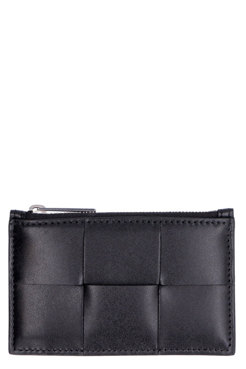 Bottega Veneta Men's Calf Leather Card Holder in Black | Size UNICA | 679843VBWD3