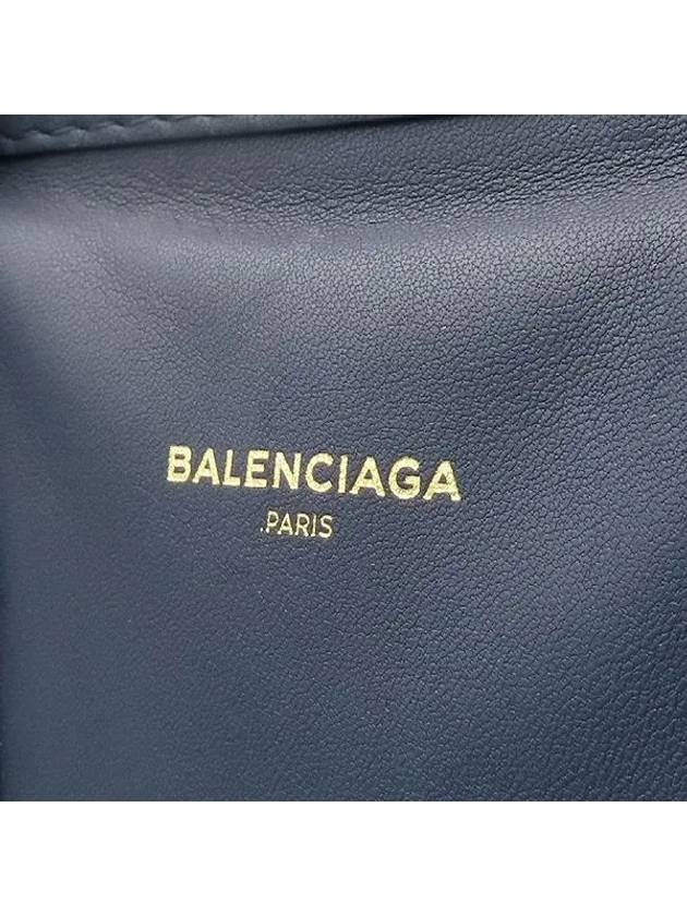 Balenciaga 443096 Navy small tote bag shoulder strap 2WAY