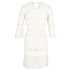 Dior Chiffon Sequin Cocktail Mini Dress in White Silk