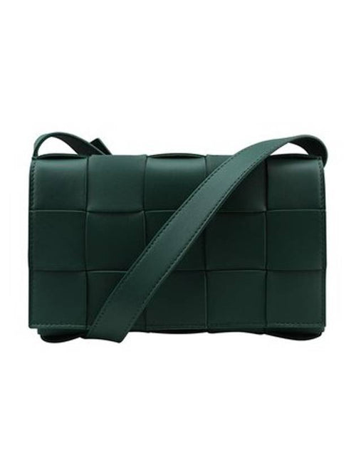 Bottega Veneta Intrecciato Cassette Cross Bag Green