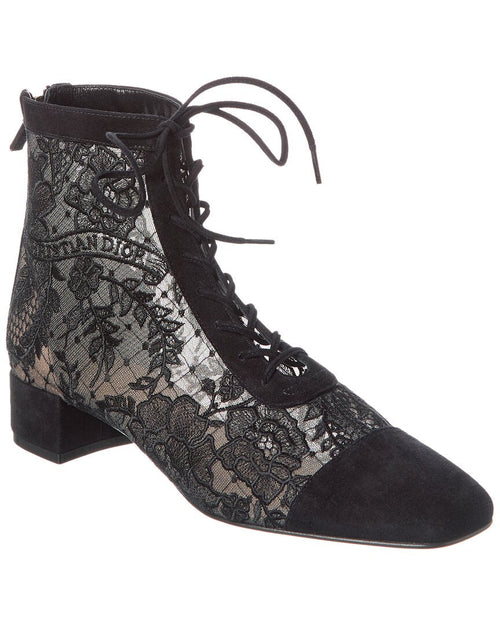 Dior Lace-up Leather Bootie