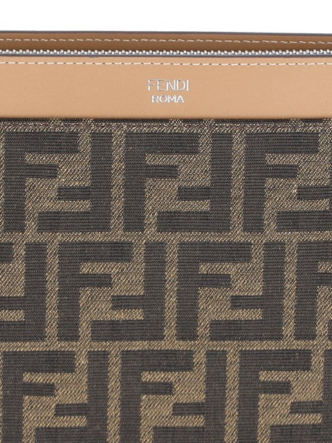 Fendi Men Ff' Large Flat Pouch