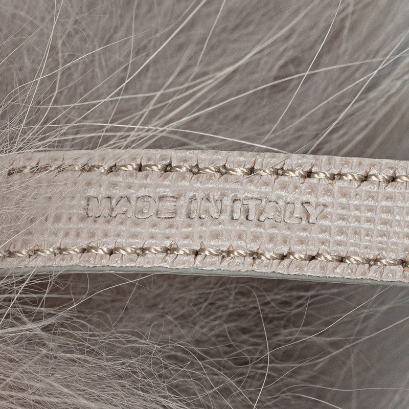 Fendi Pom Pom Charm Keychain 7AR259 Gray Fur