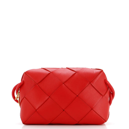 Bottega Veneta Cassette Camera Crossbody Bag Maxi Intrecciato Leather Small