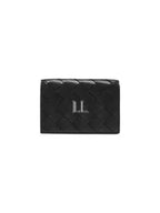 Bottega Veneta Intrecciato Flap Business Card Wallet Black
