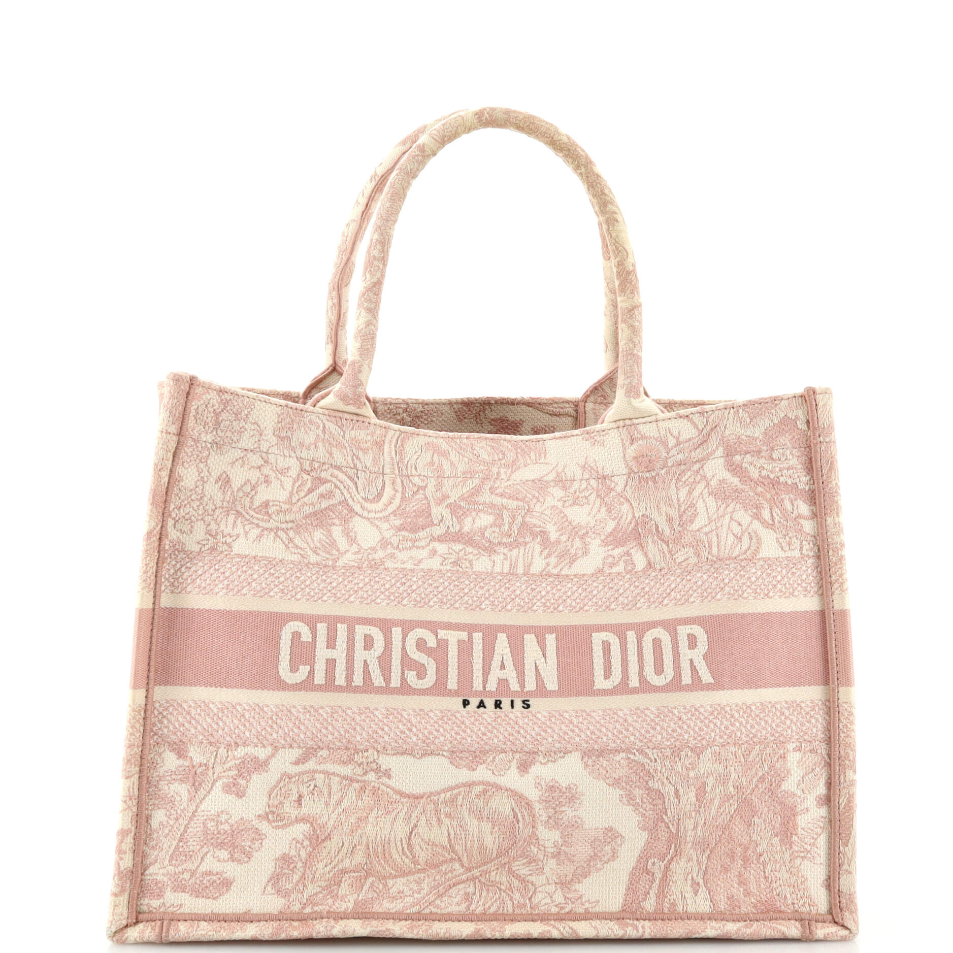Dior Book Tote Embroidered Canvas Medium