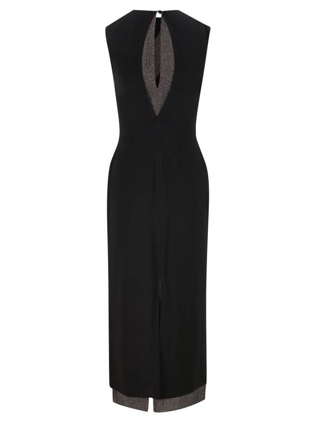 Fendi Jersey Metallic Yarn Long Dress Black