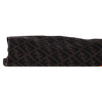 Fendi Logo Scarf in Brown Wool