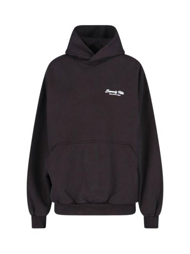 Balenciaga Beverly Hills Embroidered Hoodie Black