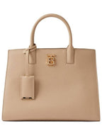 Burberry Mini Frances Leather Tote Bag Beige