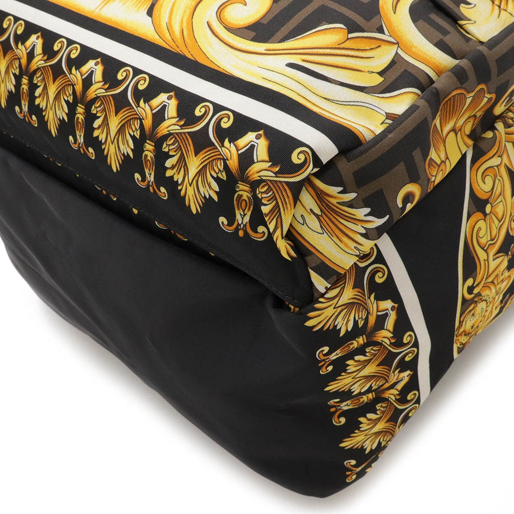 Fendi  yellow Nylon Leather Backpack ()