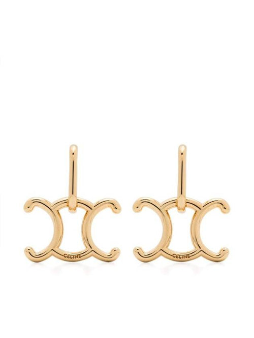 CELINE Triomphe Lock Earrings